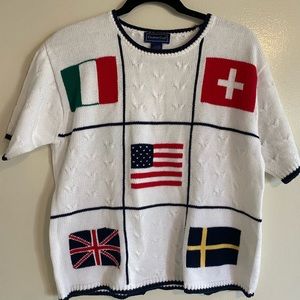 Vintage Charter Club Flag Sweater